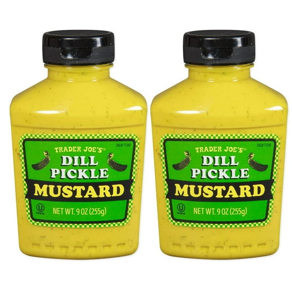 Trader Joes Dill Pickle Mustard, 9 Oz (Pack Of 2)