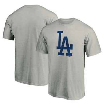 Men's Ash Los Angeles Dodgers Secondary Color Primary Logo 2 T-Shirt