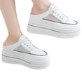 thumbnail image 6 of IEMIEMIEM Platform Mule Sneakers for Women Backless Chunky Sneakers Comfort Breathable Mesh Fashion Non-Slip Slip On Shoes White 6.5 Wide, 6 of 7