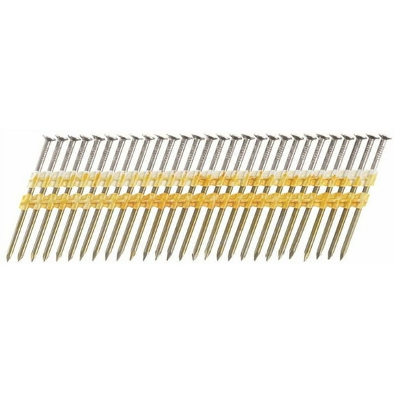 Senco KD27APBSN 3" 20° Angled Strip Full Round Head Smooth Shank Plastic Collated Bright Basic Nails 4000 Count