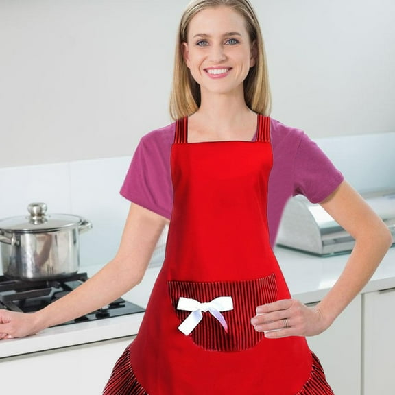 Kitchen Supplies And Accessories Vsontor Bow Apron Restaurant Apron Lovable Red