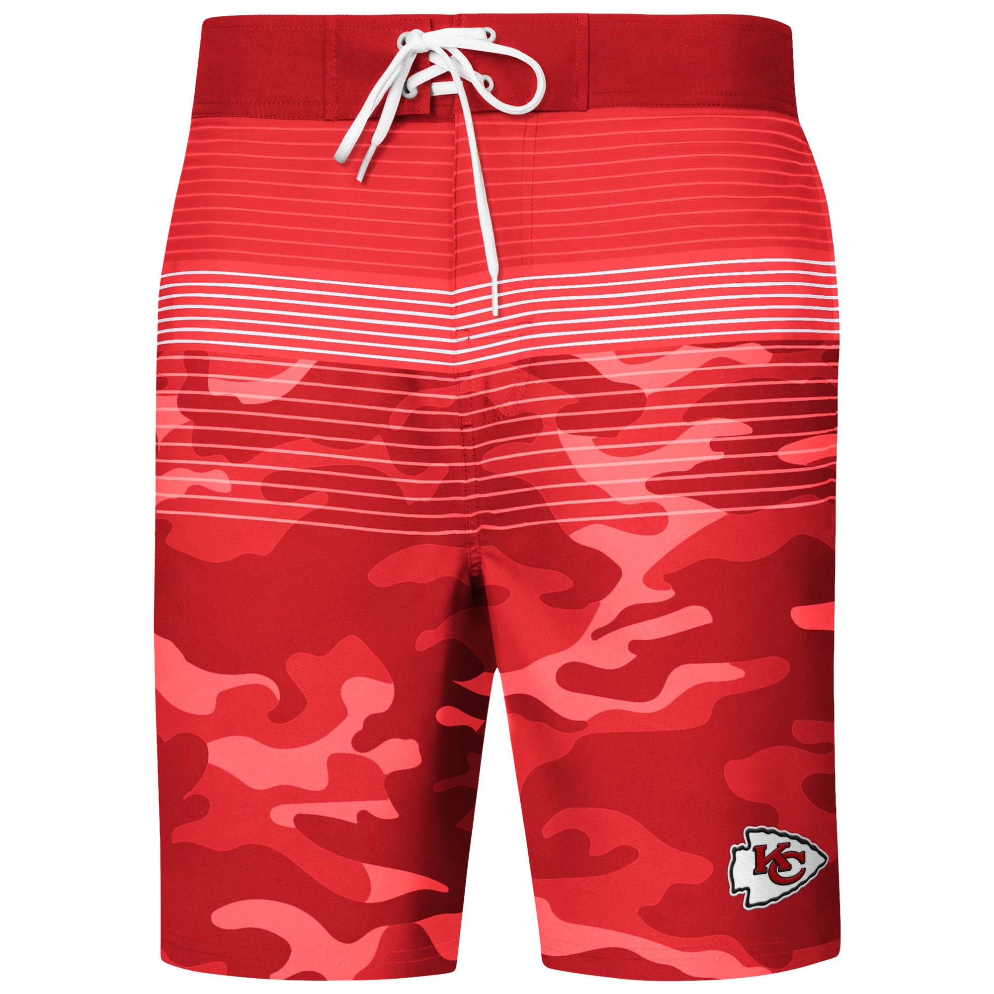 Red Kansas City Chiefs Wave Swim Trunks 
