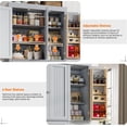 thumbnail image 5 of ChVans 71" Tall Kitchen Pantry with 6 Doors, Storage Cabinet with 2 Large Drawer 6 Hanging Shelves, Freestanding Cupboard for Dining Room Living Room, 5 of 7