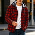 thumbnail image 2 of Men's Hoodies Casual Pullover Hooded Sweatshirt Plaid with Pocket Hoodie Sweatshirt Long Sleeved Hooded Top Fall Outfits 2026, 2 of 7