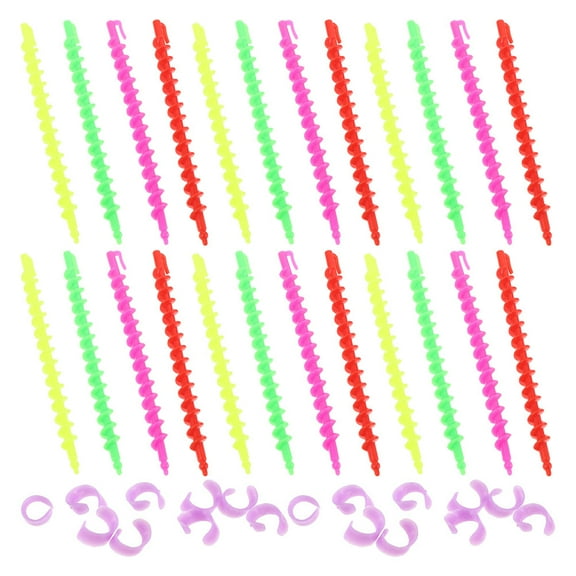 BESTYASH Hair Curlers for Women 26Pcs Spiral Hair Rollers Travel Use Plastic Assorted Color