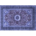 thumbnail image 1 of Ahgly Company Machine Washable Indoor Rectangle Persian Blue Traditional Area Rugs, 4' x 6', 1 of 4