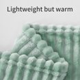 thumbnail image 2 of Lorviah Ultra Soft Flannel Throw Blanket, OEKO-TEX Certified, 50"x60", Machine Washable, Striped for Couch Sofa Bed, Sea Green, 2 of 6