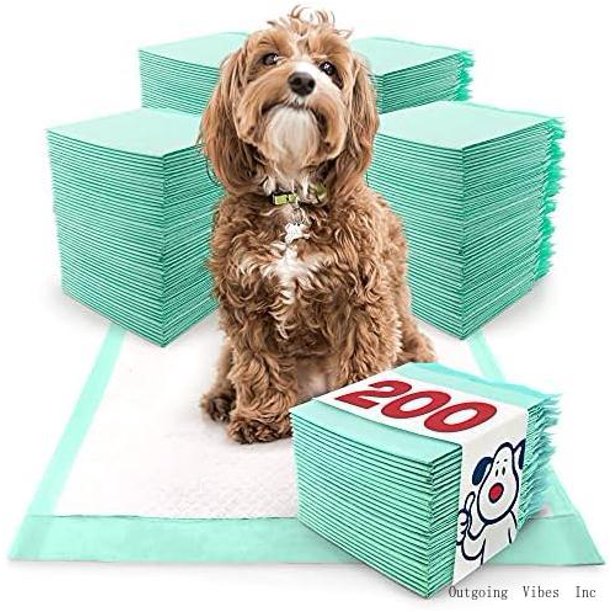 plus puppy pads, medium 23x24 inch, 200 count premium pee pads for