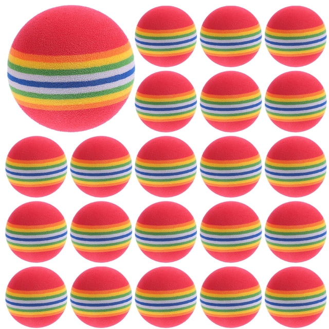 Miangastore EVA Training Balls for Golf Practice Soft Durable Rainbow Design Safe for Indoor Use 20 Pieces