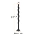 thumbnail image 2 of Uxcell #8 x 2 23/64-Inch Wood Screws Carbon Steel Self Tapping Black 50 Pack, 2 of 5