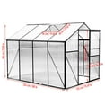 thumbnail image 2 of Garvee Walk-in 8' x 6' x 7' Polycarbonate Greenhouse, Heavy-Duty Aluminum Frame, 2 of 8