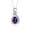 Amethyst, variant on Necklace Sterling Silver Classic Designer Necklace Gemstone &  Diamonds Pendant with 18" Chain 9X7MM Tiger Eye November Birthstone Womens Jewelry Silver Necklace
