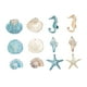 thumbnail image 3 of Adornos navideños con temática costera: manualidades para hacer tú mismo y adornos colgantes para el árbol de Navidad. 12 piezas, 3 of 9