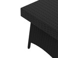 thumbnail image 6 of WestinTrends Coastal Outdoor Folding Side Table, 23" x 15" All Weather PE Rattan Wicker Small Patio Table Portable Picnic Table, Black, 6 of 7