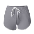 thumbnail image 6 of KHONTS Women's Athletic Shorts Running Color Block Mini Shorts Gym Home Pjs Pants with Pockets and Drawstring Grey M, 6 of 7