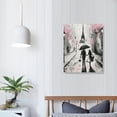thumbnail image 4 of JEUXUS  Abstract Paris Canvas Wall Art: Black White Eiffel Tower Painted , Pink and Grey Picture Print Room Decor for Teen Girls Bedroom Bathroom 12x16 in, 4 of 5