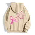 thumbnail image 6 of Zip Up Hoodie Women Lightweight Travel Pullover Fit Women's Zip Up Hoodie Pullover Cancer Awareness Month Long Sleeve Pocket Drawstring Casual Sweatshirt For Everyday Wear, 6 of 6