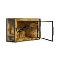 thumbnail image 5 of LuckyNote 48″ Corner Cat Litter Box Enclosure, Modern Hidden Cabinet with Acrylic Door & LED Light, Cat House with Playground & Stairs, Tiger, 5 of 9
