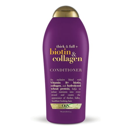 OGX Thick & Full + Biotin & Collagen Conditioner, 25.4 FL (Best Ogx Shampoo And Conditioner For Dry Hair)