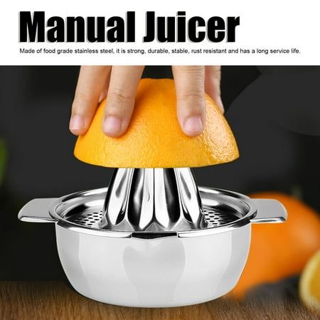 

Portable Stainless Steel Manual Juicer Hand Pressed Juicer Fruit Squeezer with Split Design for Home Kitchen Use
