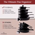 thumbnail image 6 of Cuisinel Pan Rack Organizer for Kitchen Cabinet Heavy Duty 60lbs Capacity 12”, 6 of 8