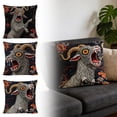 thumbnail image 5 of 18x18 Pillow Cover, Screaming Goat Plush, Funny Animal Throw Pillow with Soft Design, Decorative Pillowcase with Material, Home Decor Accent, Cushion Cover for Bed Couch Chair Bedroom Living Room(A), 5 of 6