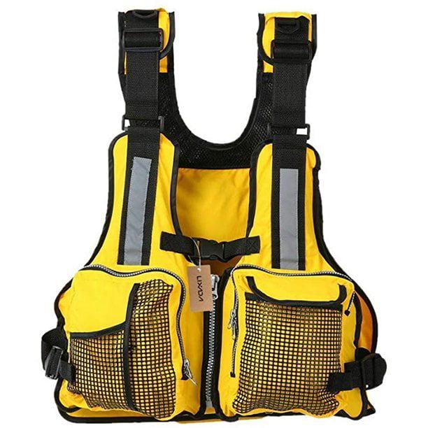 Adult Adjustable Fishing Vest Life Jackets For Kayak Reflective Sailing INSMA R 