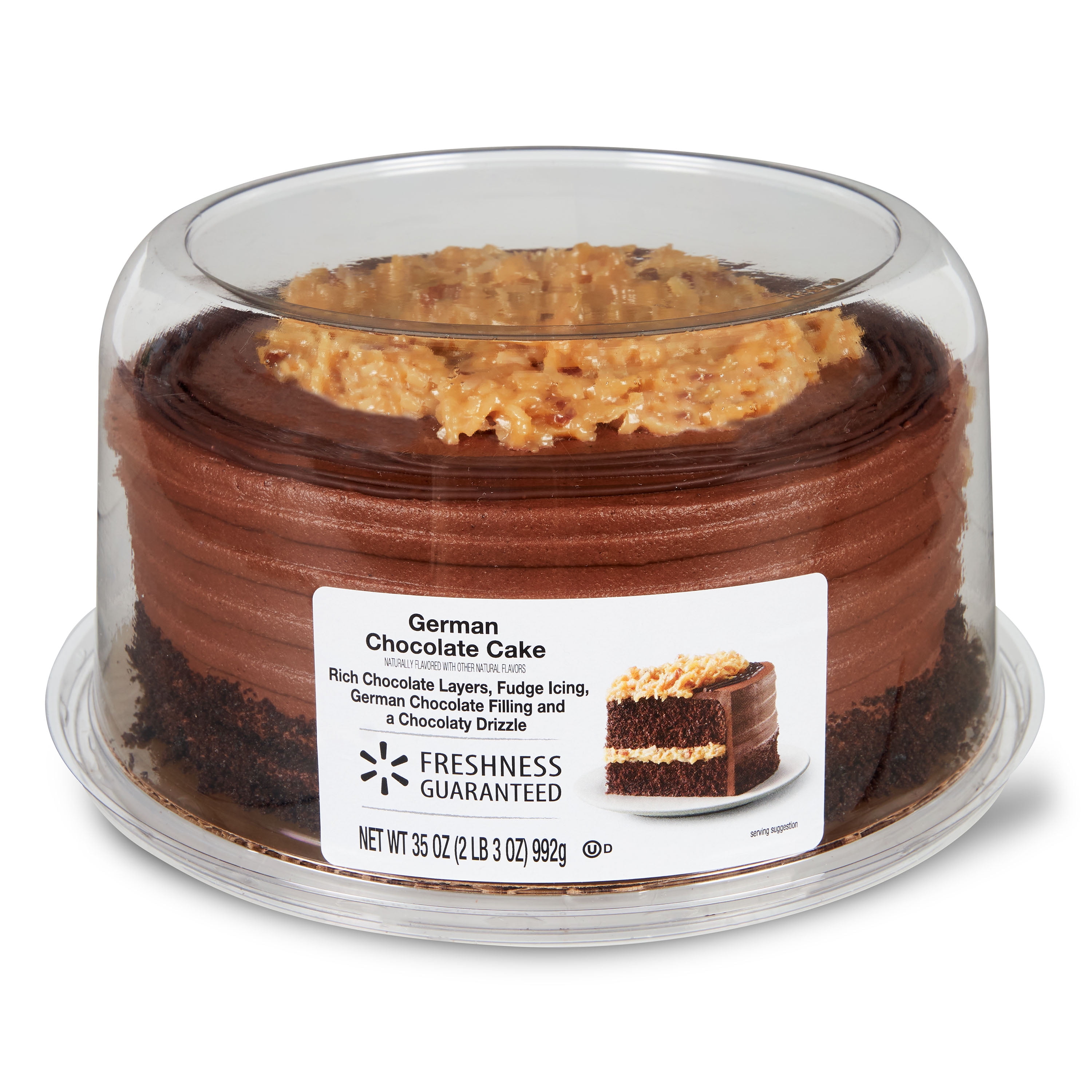 Freshness Guaranteed 7 German Chocolate Cake 35oz Walmart Com