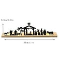 thumbnail image 3 of Meitianfacai Nativity Scene Nativity Sets For Christmas Indoor Black Metal Nativity Set With Wood Base People Nativity Set Tree Nativity For Christmas Table Decoration, 3 of 6