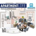 thumbnail image 3 of Brick Loot Apartment Life Kitchen & Bathroom Furniture Set, 288 Pieces, STEM Dollhouse Building Kit, 3 of 3
