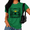 Green, variant on Women's Wild Meadow Easter Sepulchar Thorn Wreath Floral Redemption Scripture Graphic Short Sleeve Crewneck Blue Tops