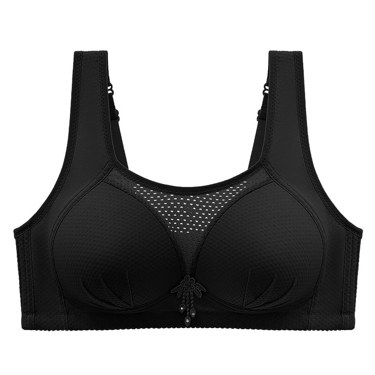 Comfortable Bras for Women Button Shapin Adjustable Shoulder Strap  Shapermint Bra for Womens Wirefree Black 38