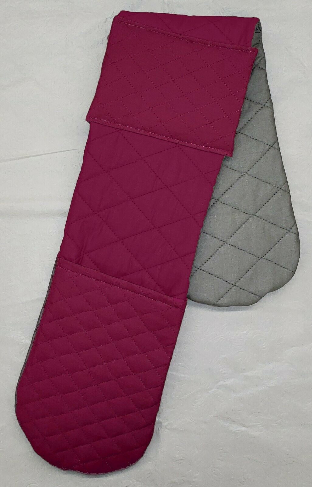 Quilted Double Oven Mitt by Penny's Needful Things (Burgundy)