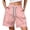 3# Pink, variant on Womens Quick Dry Shorts High Waist Stretchy Straight Leg Bermuda Shorts with Pockets Casual Summer Athletic Lounge Pants Sky Blue M
