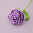 thumbnail image 4 of Flores Artificiales de Rosas Tejidas A Mano, Decoración de Ramo de Ganchillo Tejido, Decoración de Mesa, Regalo Navideño A, 4 of 5
