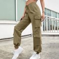 thumbnail image 4 of Pants for Women Womens Pants Casual Khaki Trousers for Women Loose Pants for Women Womens Wide Leg Pants with Pockets Summer Clothes for Women, 4 of 8