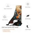 thumbnail image 3 of Rocae Floral Fox Print Lightweight and Quick Drying Towels Bath Towels for Body, Sport, Yoga, SPA, Fitness-27.5"x55", 3 of 8