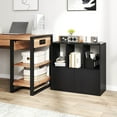 thumbnail image 2 of Costway 1 PCS Bookshelf with Cabinet 3-Cube Bookcase 3-Tier Book Shelf for Living Room Office Black, 2 of 10