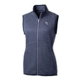 thumbnail image 2 of Women's Cutter & Buck  Heather Navy New Hampshire Fisher Cats Mainsail Sweater Knit Full-Zip Vest, 2 of 3
