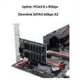 thumbnail image 3 of M.2 to PCIE Adapter Card PCIe X1/X4/X8/X16 Dual-Disk Array Card M2 Extended Card Support M.2 SSD 2230/42/60/80, 3 of 6