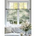 thumbnail image 4 of Sage Green Ombre Sheer Curtains 54 Inch Length 2 Panels Set Window Treatments, Gradient Abstract Art Vintage Grey Rod Pocket Semi Curtains for Living Room/Bedroom/Kitchen Décor, 104"W x 54"L, 4 of 7