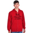 thumbnail image 5 of Heartbeat of a Hunter Cute Zip Up Hoodie Men's Women's Brisco Brands M, 5 of 6