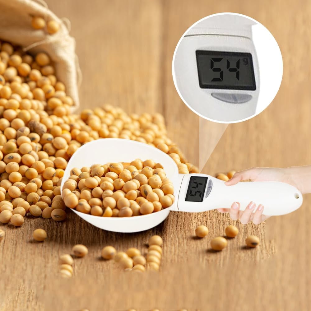 Electronic Measuring Spoon, Electronic Food Scale with LCD Screen and Conversion, 800g/0.1g Hig for Baking, Coffee, Dog & Cat Food