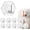 Silver-10pcs, variant on Water Ripple Hexagonal Self Adhesive Hooks - Self-Adhesive Hooks 10/20 Pack Hexagonal Ripple Design,No Drill Bathroom Kitchen Wall Hooks for Towels, Keys & Home Decor