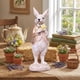thumbnail image 1 of Easter Bunny Decorations Resin Figurine Ornament Brown Gold Silver Blue Yellow 1pc 7.87in Tabletop Statue Living Room Home Décor Gift 270g, 1 of 7
