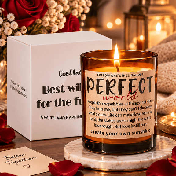 HEYMKGO Long Lasting Soy Candle Gift Set - Highly Scented Floral Jar Candles for Housewarming, Friends, Her | New Home Gifts