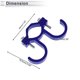 thumbnail image 4 of Gancho colgante para motocicleta Arco Soporte para casco de motocicleta Equipaje Bolsa para scooters bicicletas Aleación de aluminio Azul 1 juego llave hexagonal junta 78.5mm, 4 of 7
