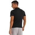 thumbnail image 3 of XUNZOO T-Shirt de Base à Col Montant Ajusté Décontracté Thermique pour Homme, Col Roulé, Léger, Manches Courtes, Noir G, 3 of 7