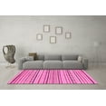 thumbnail image 3 of Ahgly Company Indoor Round Abstract Pink Modern Area Rugs, 3' Round, 3 of 4