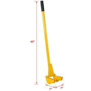 Yellow Pallet Buster Tool With 43in Long Handle Heavy Duty Deck Wrecker Pallet Tool Pry Bar Efficient Deck Board Removal Tool For Pallet Disassembly And Deck Demolition